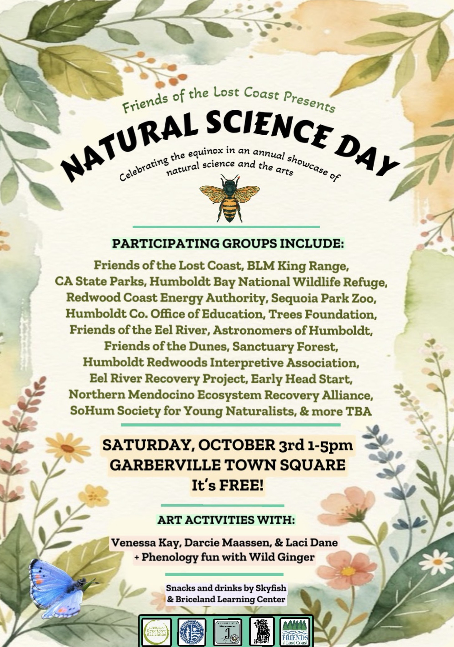 4th Annual Natural Science Day @ Garberville Town Square