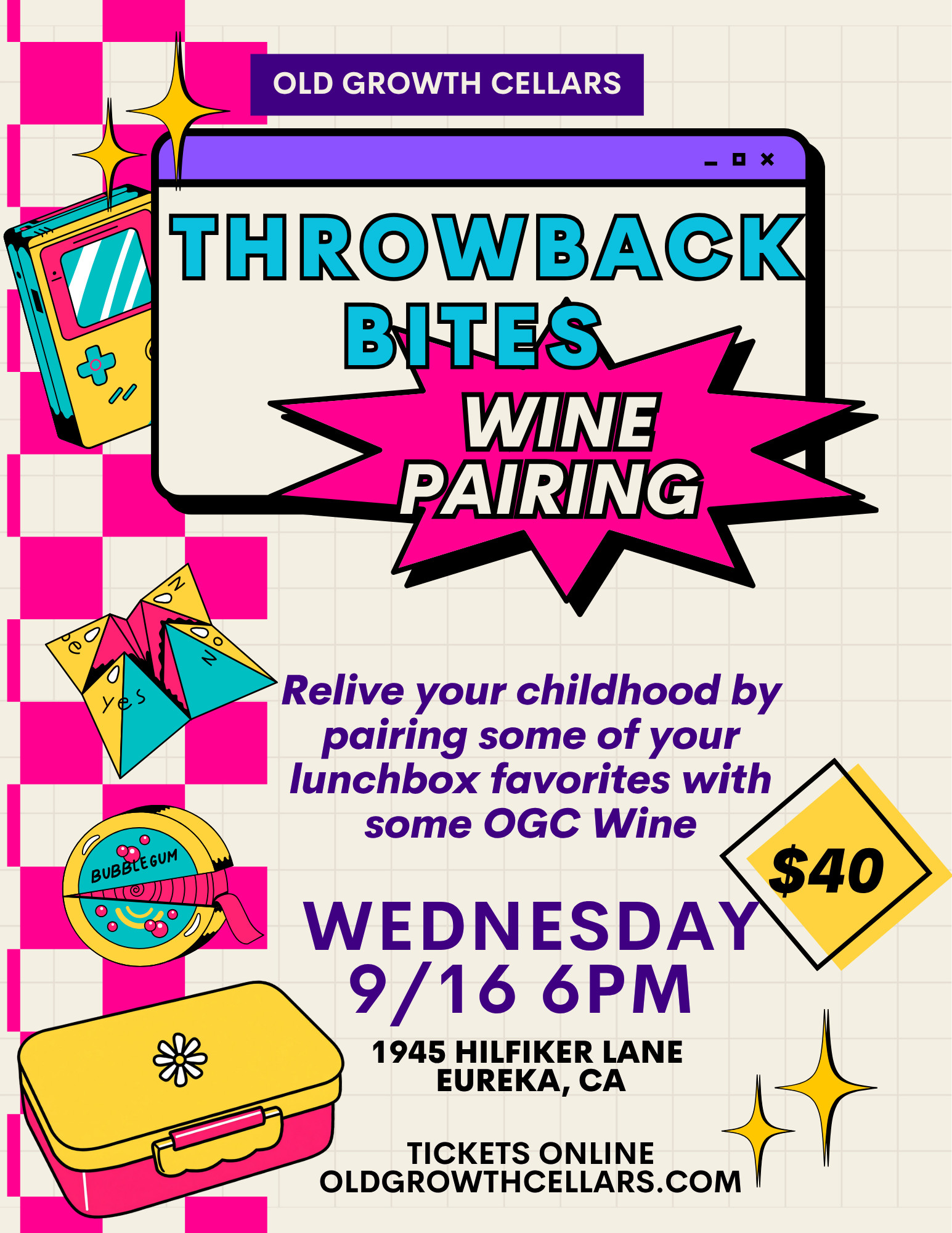 Throwback Bites Wine Pairing