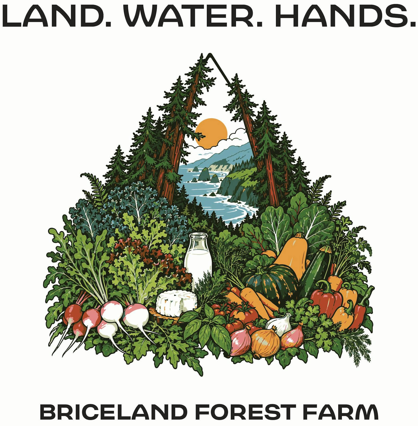 Land. Water. Hands. Dinner No. 1