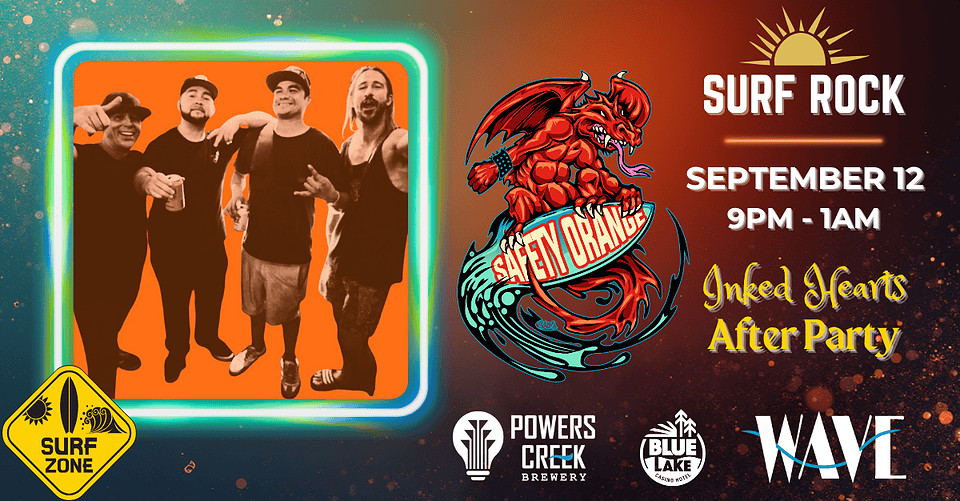 Surf Rock with Safety Orange