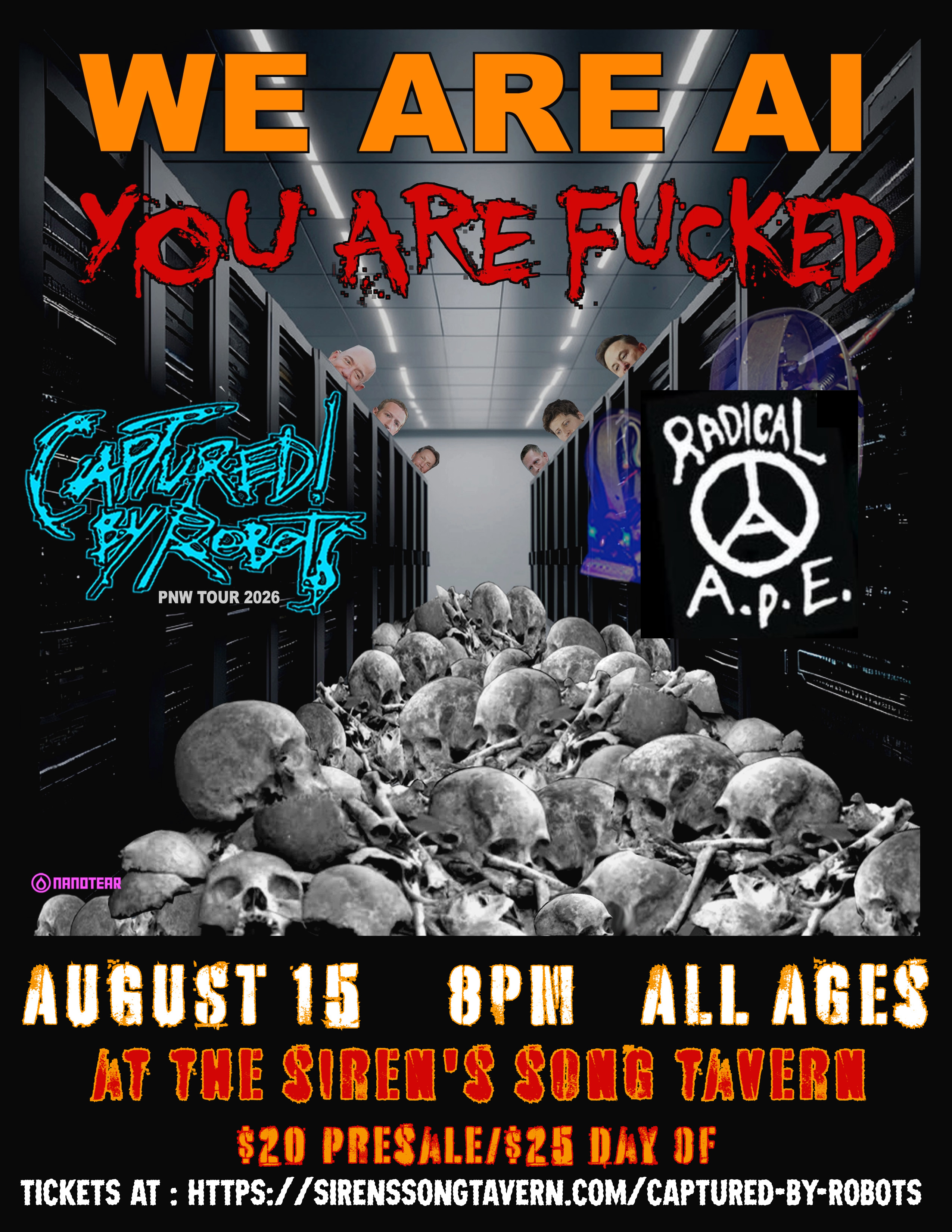Captured! By Robots (PNW Tour 2026) w/ Radical A.p.E. & Nanotear