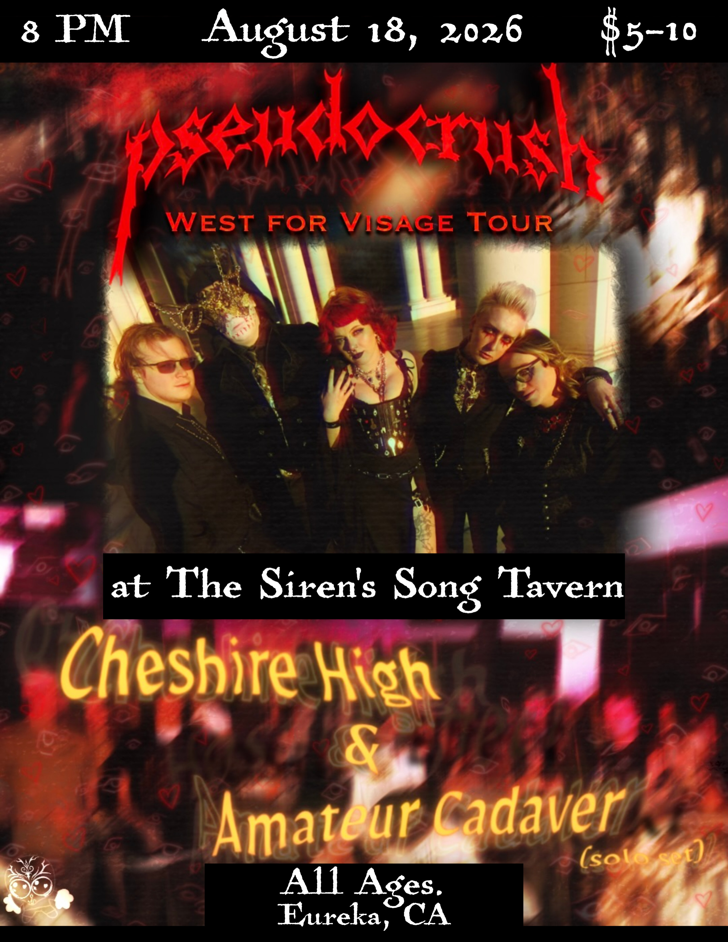pseudocrush (West for Visage Tour) w/ Cheshire High & Amateur Cadaver