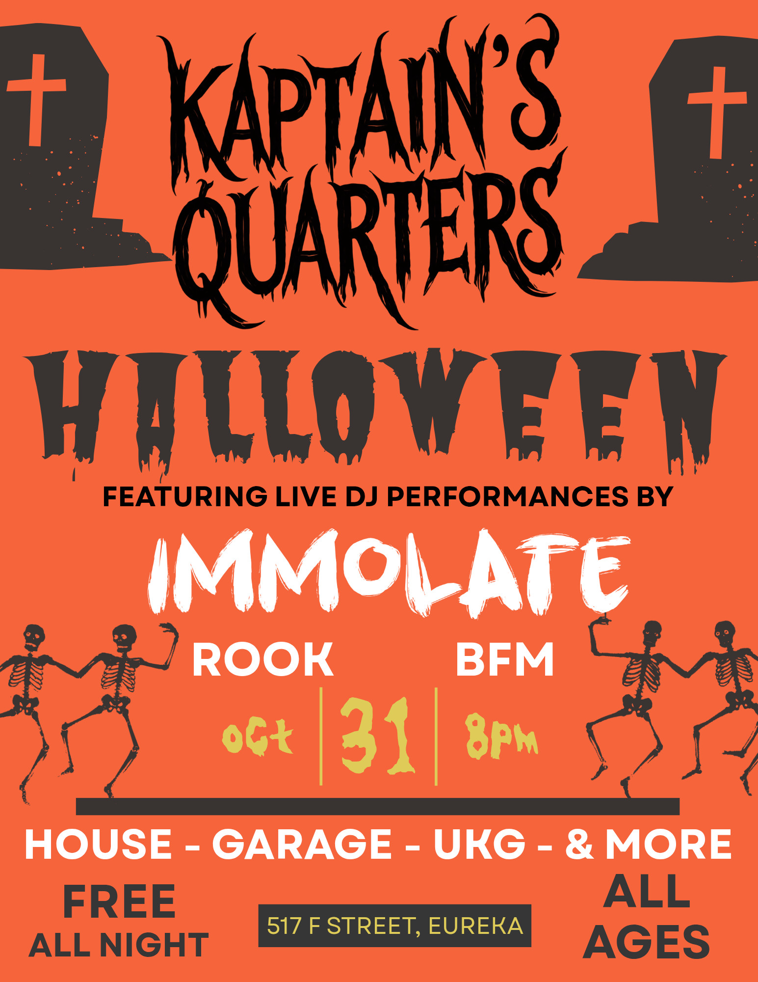 Halloween Dance Party w/ DJs Immolate, Rook, and BFM!